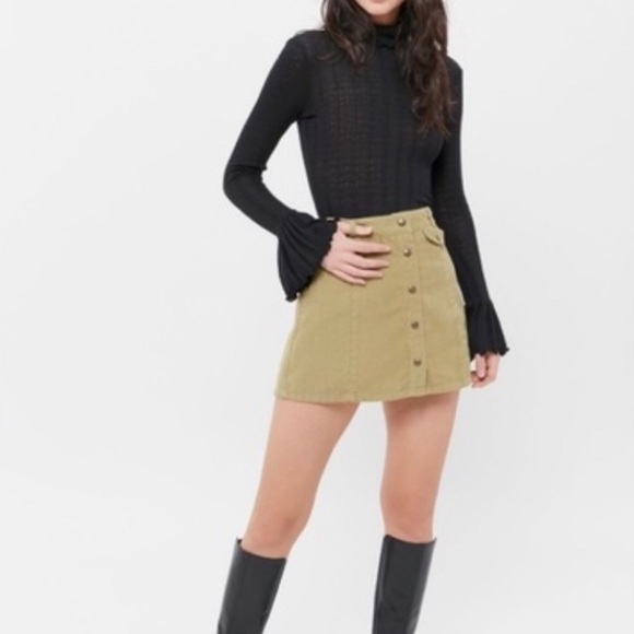 BDG Urban Outfitters Corduroy Button Front Mini Skirt - Picture 8 of 9